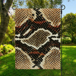 Brown And Black Snakeskin Print Garden Flag