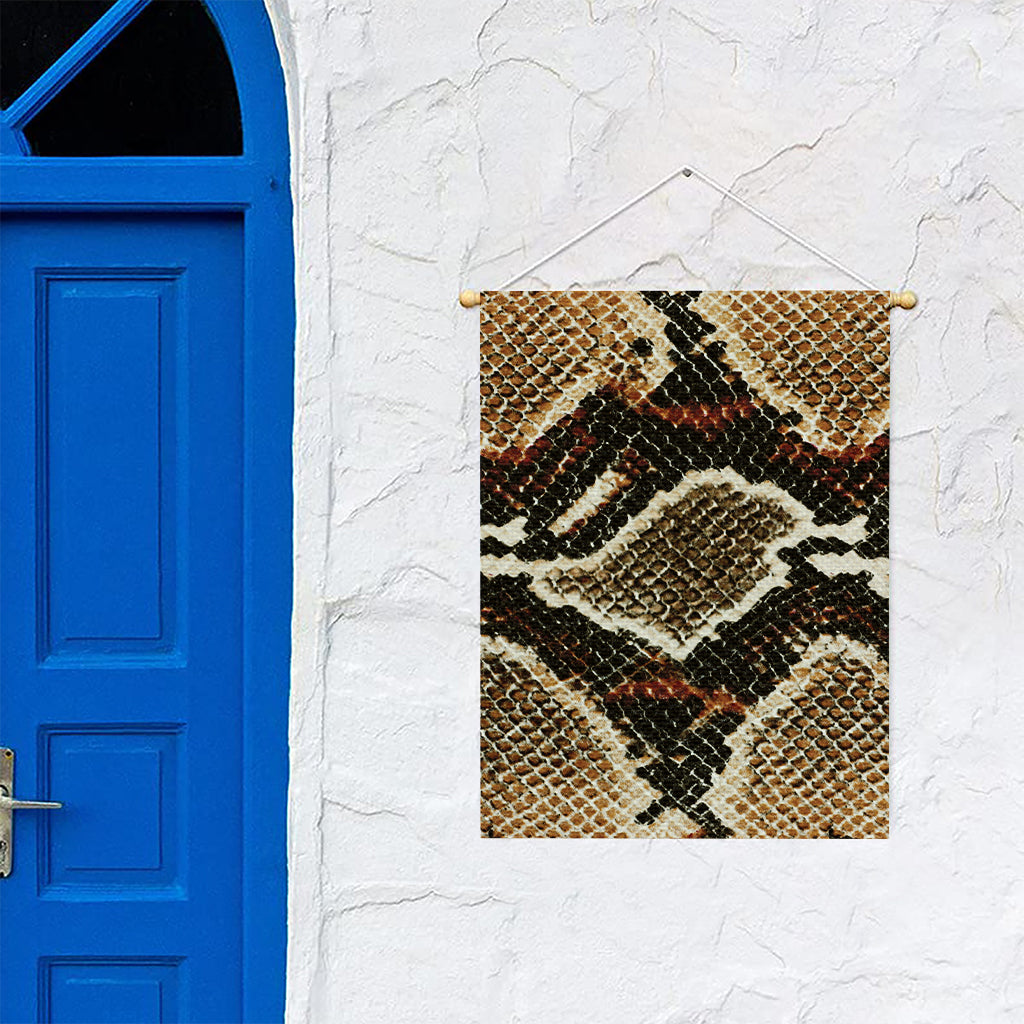 Brown And Black Snakeskin Print Garden Flag