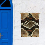 Brown And Black Snakeskin Print Garden Flag