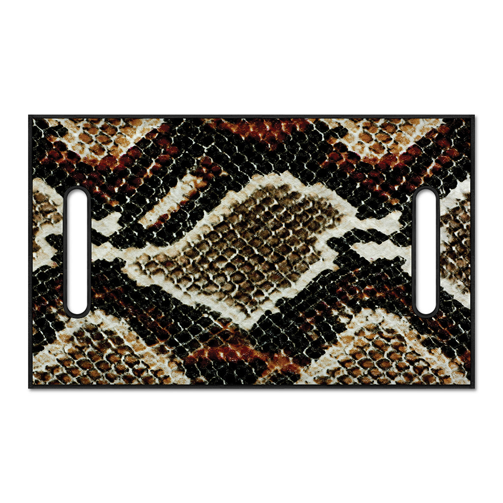 Brown And Black Snakeskin Print Golf Cart Seat Cover