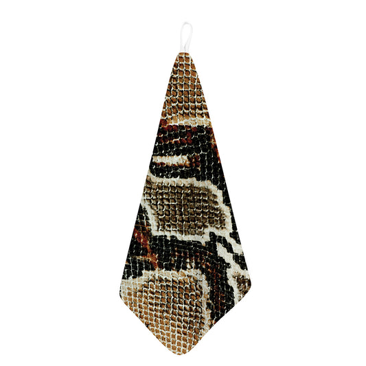 Brown And Black Snakeskin Print Hand Towel