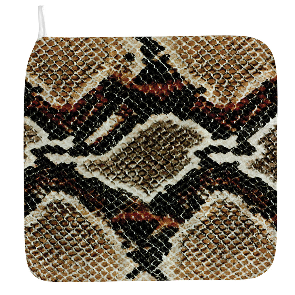 Brown And Black Snakeskin Print Hand Towel