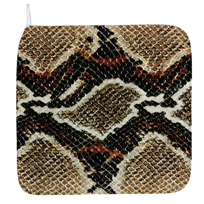 Brown And Black Snakeskin Print Hand Towel