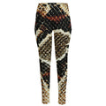 Brown And Black Snakeskin Print High-Waisted Pocket Leggings