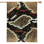 Brown And Black Snakeskin Print House Flag