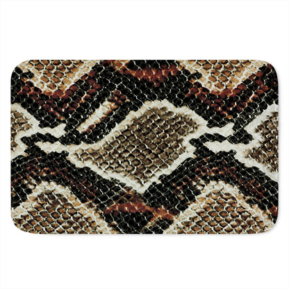 Brown And Black Snakeskin Print Indoor Door Mat