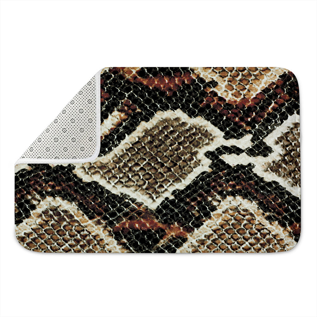 Brown And Black Snakeskin Print Indoor Door Mat