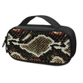 Brown And Black Snakeskin Print Portable Cooler Travel Case