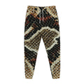 Brown And Black Snakeskin Print Jogger Pants
