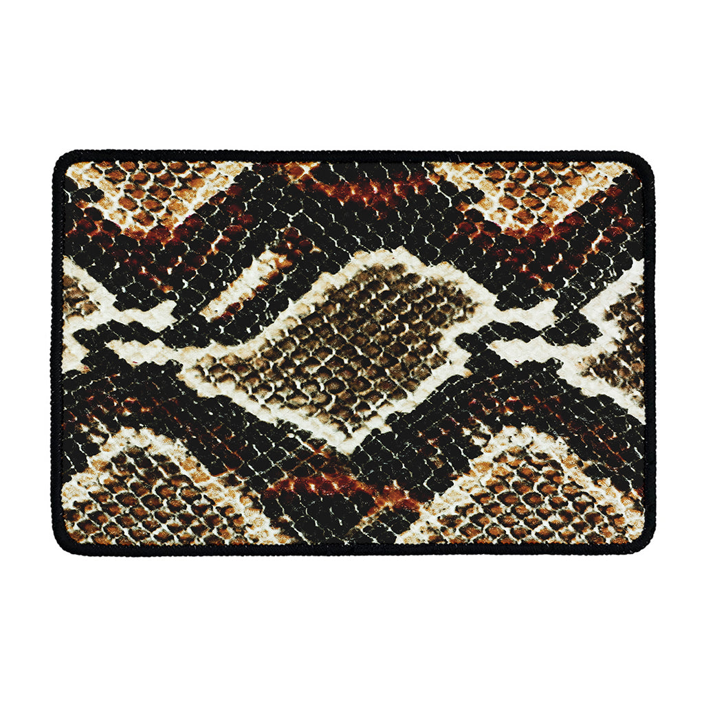 Brown And Black Snakeskin Print Kitchen Mat