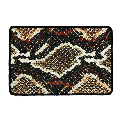 Brown And Black Snakeskin Print Kitchen Mat
