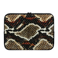 Brown And Black Snakeskin Print Laptop Sleeve