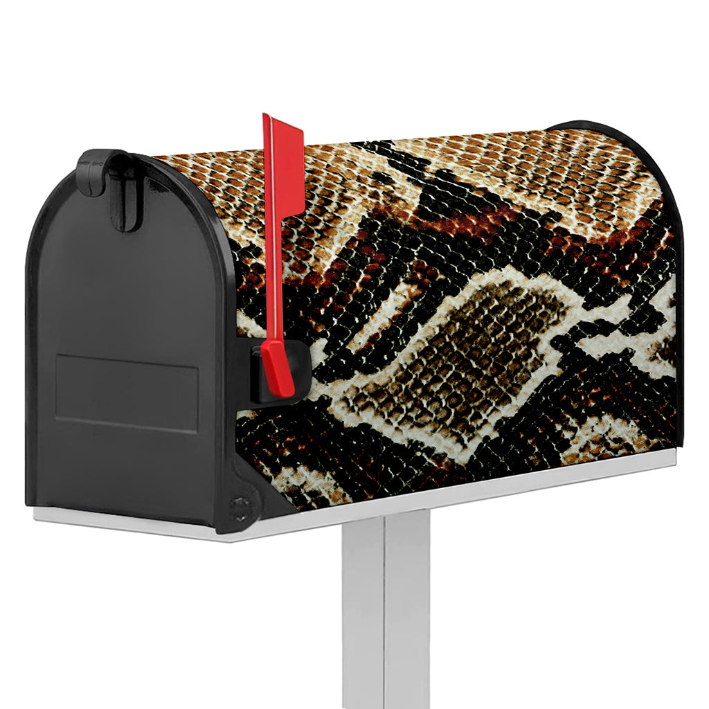 Brown And Black Snakeskin Print Mailbox Cover