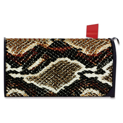 Brown And Black Snakeskin Print Mailbox Cover