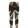 Brown And Black Snakeskin Print Men's Leggings