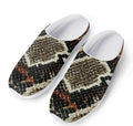 Brown And Black Snakeskin Print Mesh Casual Shoes