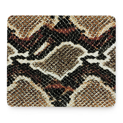 Brown And Black Snakeskin Print Mouse Pad