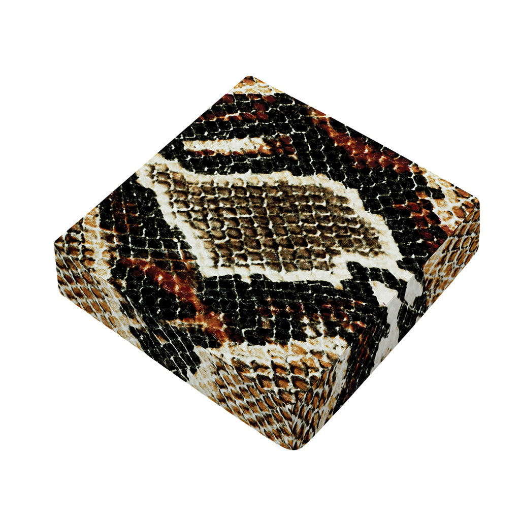 Brown And Black Snakeskin Print Outdoor Seat Cushion Cover