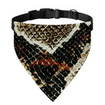 Brown And Black Snakeskin Print Over The Collar Dog Bandana