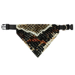 Brown And Black Snakeskin Print Over The Collar Dog Bandana