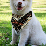 Brown And Black Snakeskin Print Over The Collar Dog Bandana