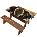Brown And Black Snakeskin Print Picnic Table Cover