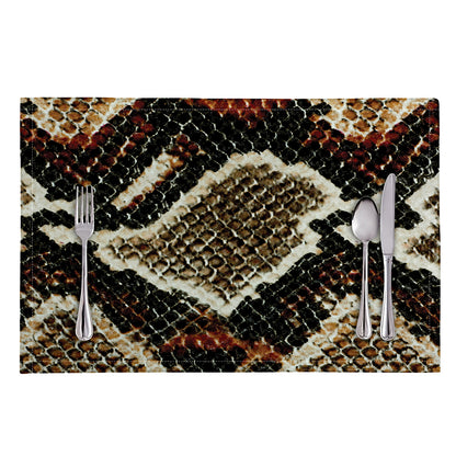 Brown And Black Snakeskin Print Placemat