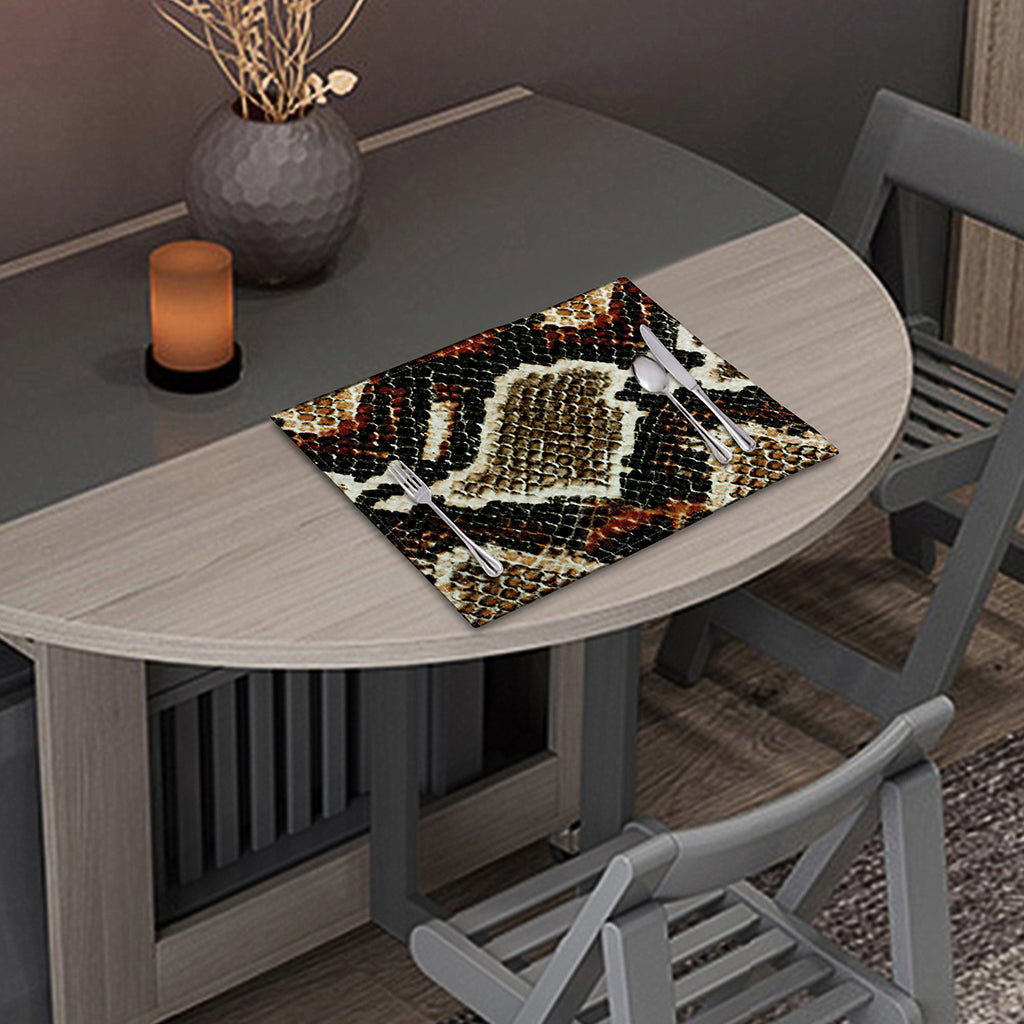Brown And Black Snakeskin Print Placemat