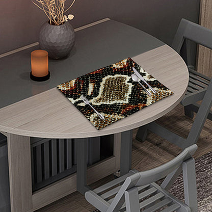 Brown And Black Snakeskin Print Placemat