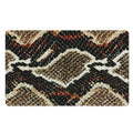 Brown And Black Snakeskin Print Polyester Doormat