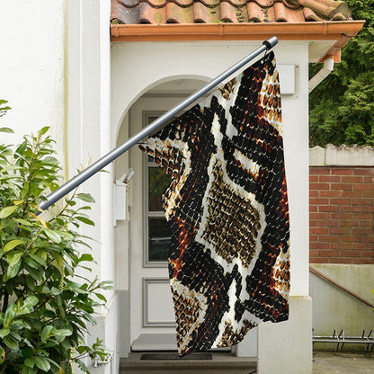 Brown And Black Snakeskin Print Polyester Flag