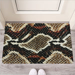 Brown And Black Snakeskin Print Rubber Doormat