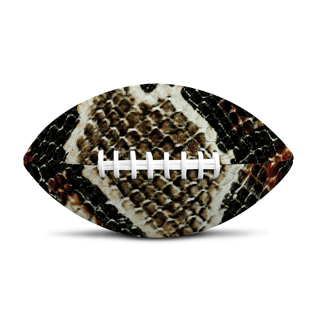 Brown And Black Snakeskin Print Rugby Ball