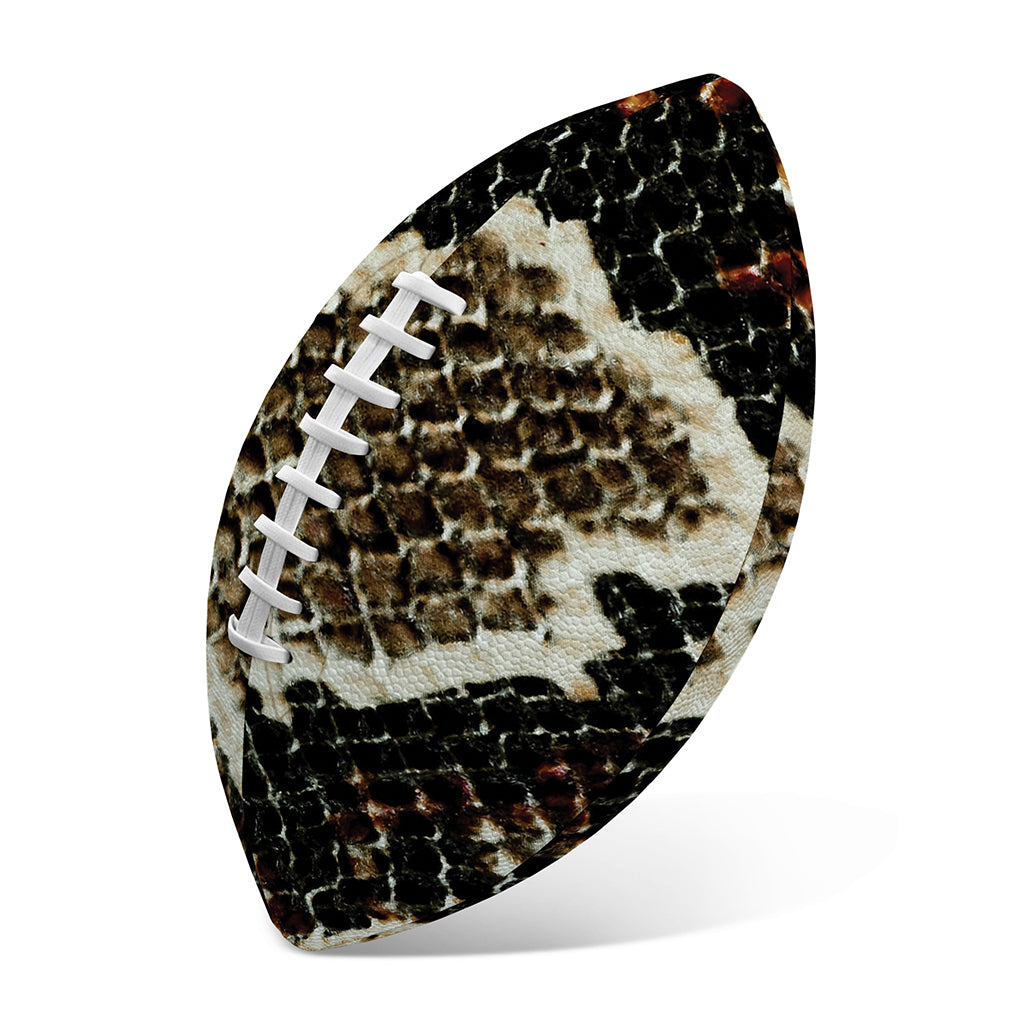 Brown And Black Snakeskin Print Rugby Ball