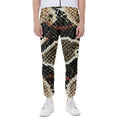 Brown And Black Snakeskin Print Joggers