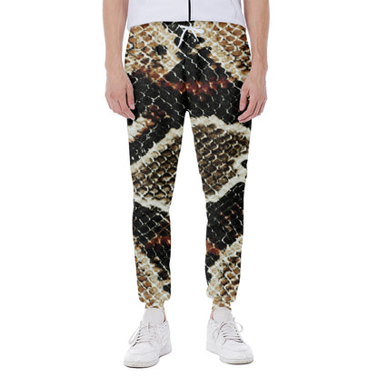 Brown And Black Snakeskin Print Scuba Joggers