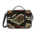 Brown And Black Snakeskin Print Shoulder Strap Bible Bag