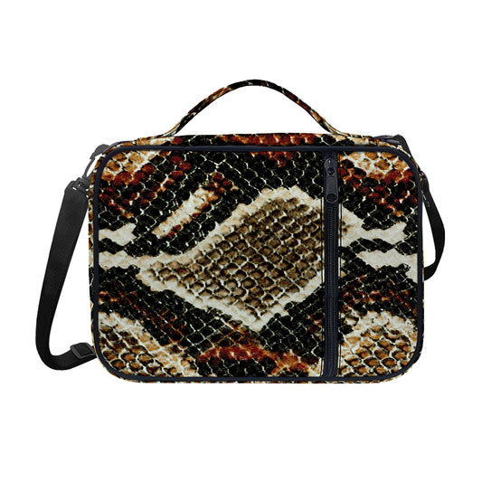 Brown And Black Snakeskin Print Shoulder Strap Bible Bag