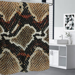 Brown And Black Snakeskin Print Shower Curtain