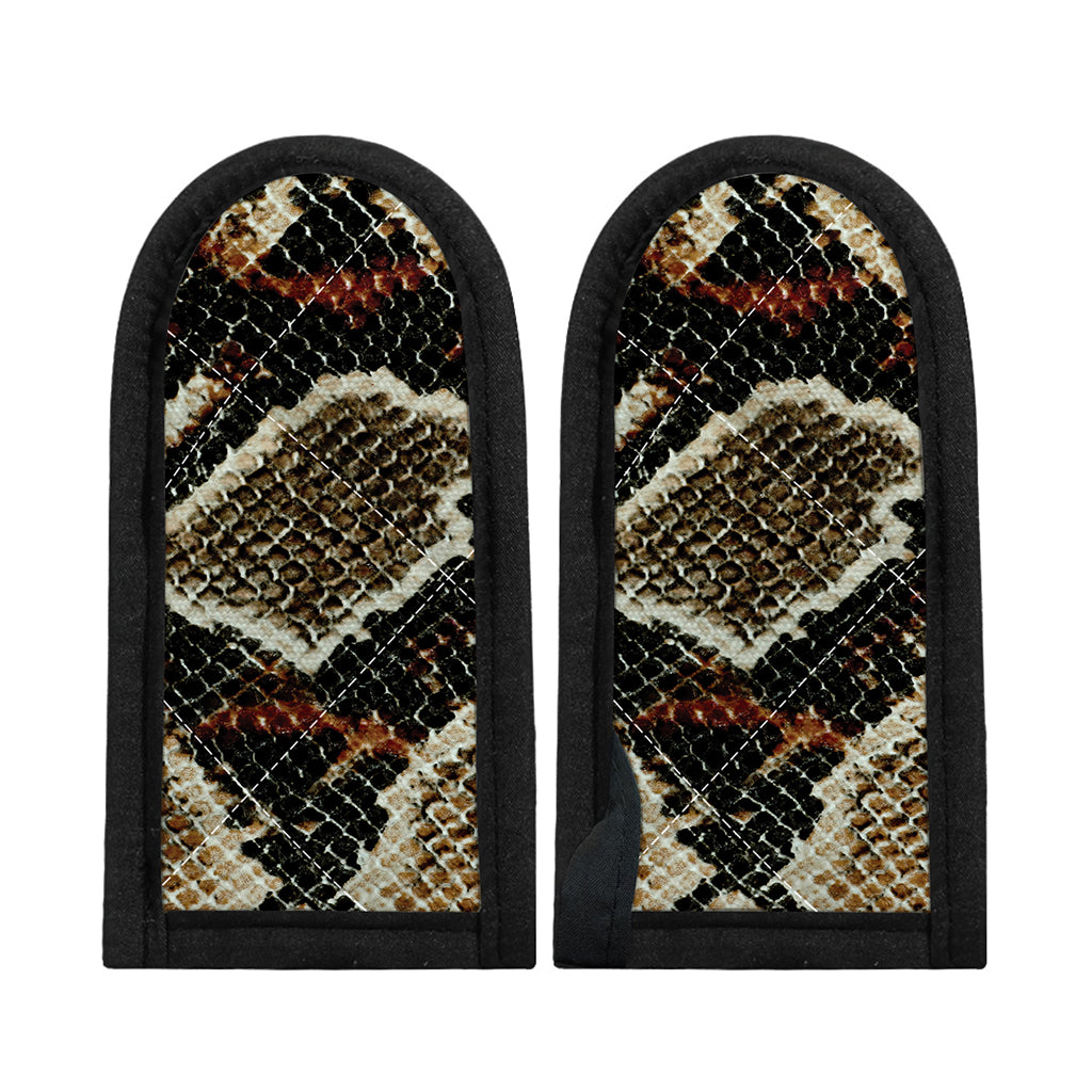 Brown And Black Snakeskin Print Skillet Handle Cover