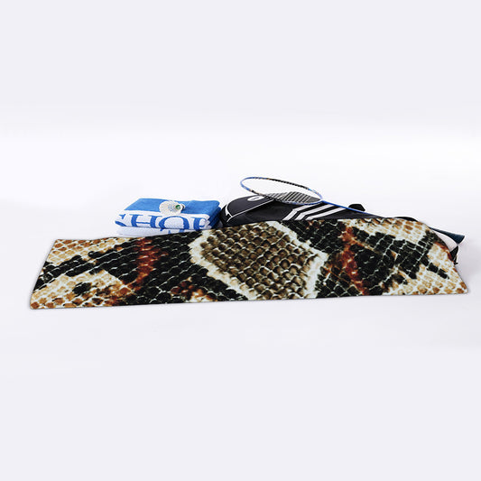 Brown And Black Snakeskin Print Sports Towel