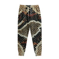 Brown And Black Snakeskin Print Sweatpants