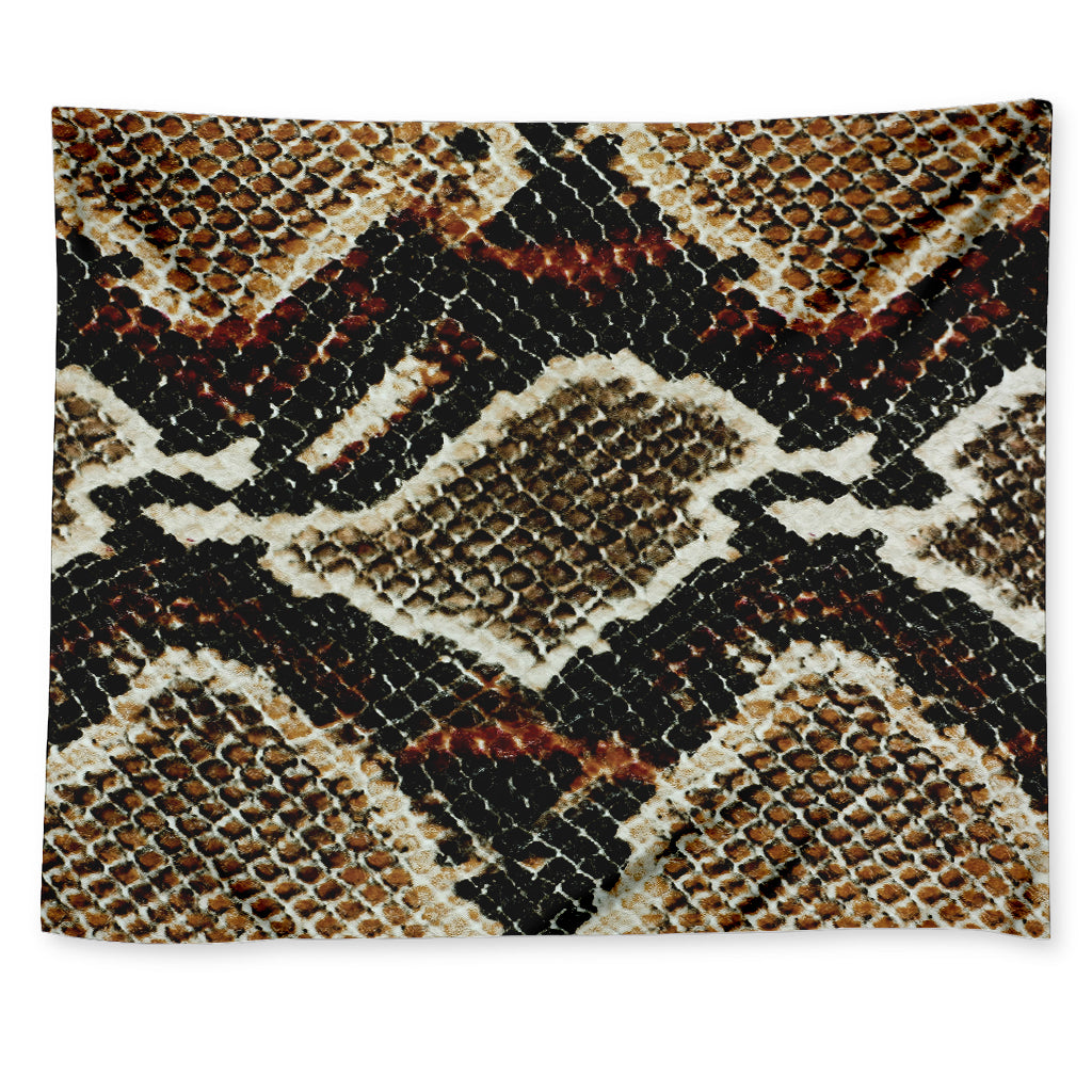Brown And Black Snakeskin Print Tapestry