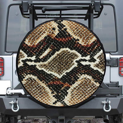 Brown And Black Snakeskin Print Tire Cover
