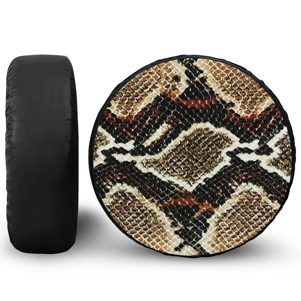 Brown And Black Snakeskin Print Tire Cover