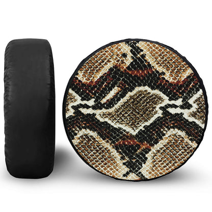 Brown And Black Snakeskin Print Tire Cover