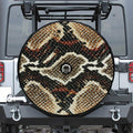 Brown And Black Snakeskin Print Tire Cover With Camera Hole