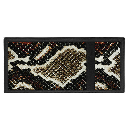 Brown And Black Snakeskin Print Trifold Wallet