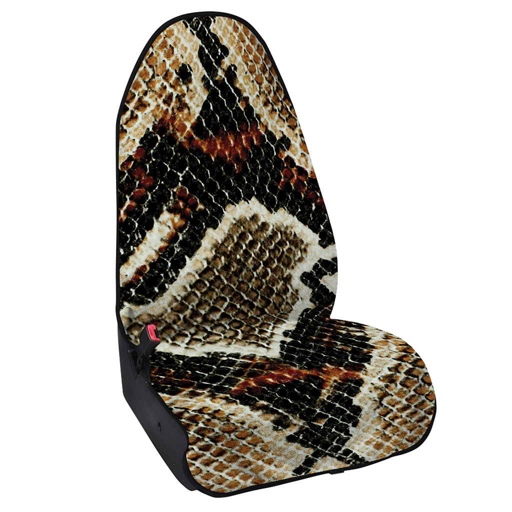 Brown And Black Snakeskin Print Waterproof Car Seat Cover