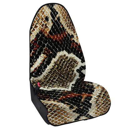 Brown And Black Snakeskin Print Waterproof Car Seat Cover